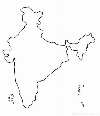 India Map Blank Indian Coloring Pages Drawing