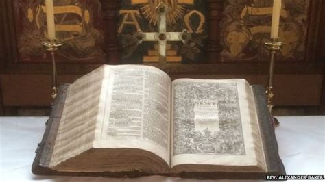 Rare 1611 Great She Bible Found In Lancashire Church Bbc News