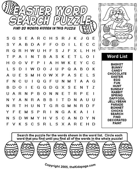 7 Easter Word Searches Printable Intermediate