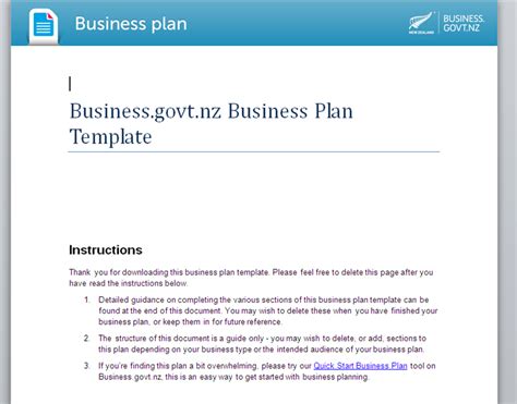 Best Business Plan Template