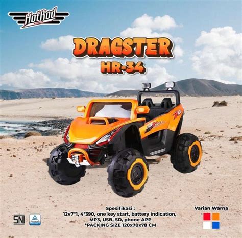 Promo Mobil Aki Mainan Anak Jeep HOTROD HR-34 Dragster Remote Control MP3 di Seller Gudang