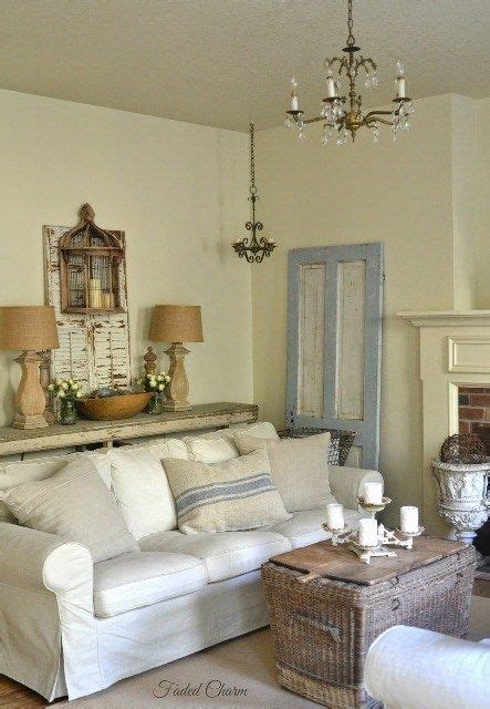 Farmhouse Tour Faded Charm Sweet Southern Blue Country Living Room