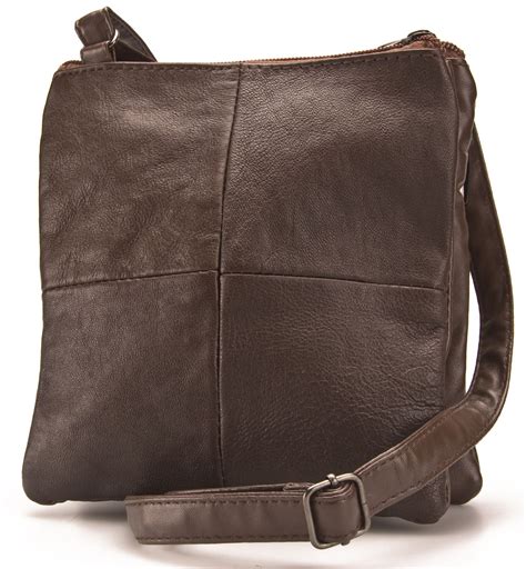 Lorenz Genuine Soft Leather Ladies Cross Body Shoulder Bag Real Small