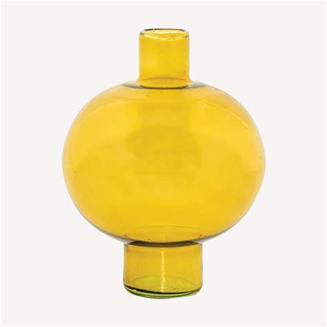 Amber Green Glass Vase Urban Nature Culture Softstore Co