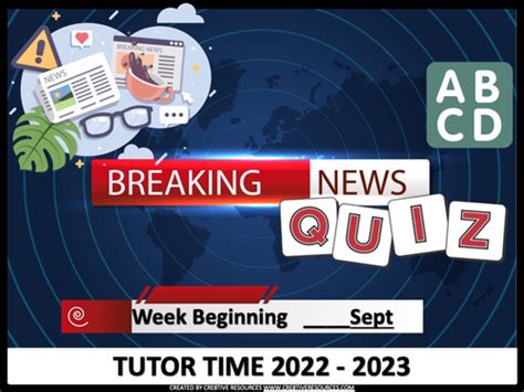 News Quiz Tutor Time Teaching Resources