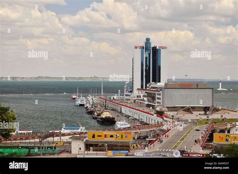 Odessa, Ukraine. 22 July 2021. A panoramic view of the Odesa hotel and