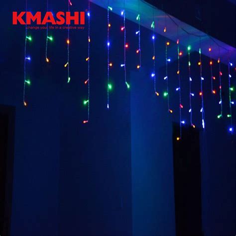 Kmashi Curtain Icicle String Lights Connectable 110v 220v New Year