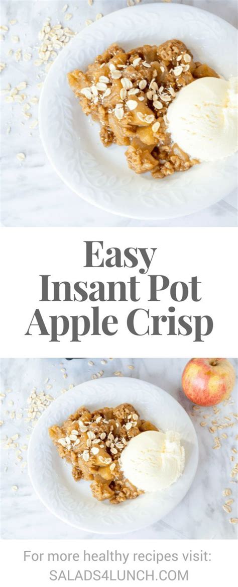 Set an oven safe dish inside, i used a 4 cup pyrex dish. Instant Pot Apple Crisp | Recipe | Healthy sweet snacks ...