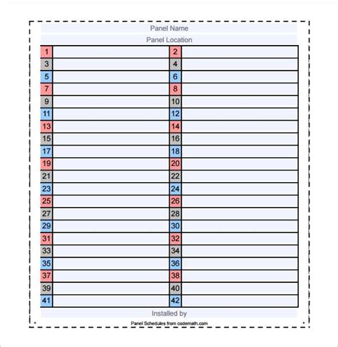 See svi graphics' samples of industrial ready to put a label on it? 19+ Panel Schedule Templates - DOC, PDF (With images ...