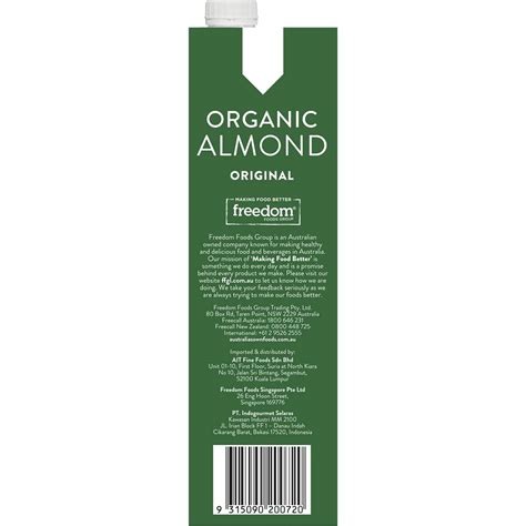 Australias Own Organic Almond Milk 1l Woolworths