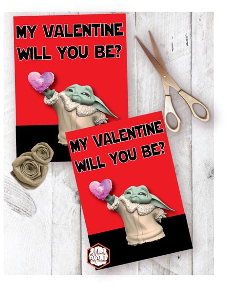 Baby Yoda Valentine Cards Mandys Party Printables