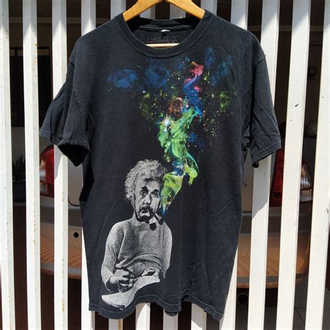 Albert Einstein Smoked Weed Mens Fashion Tops And Sets Tshirts And Polo