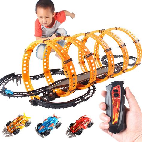 Diy Electric Toys Track Suit Children Track Car Track Racing Car Boy
