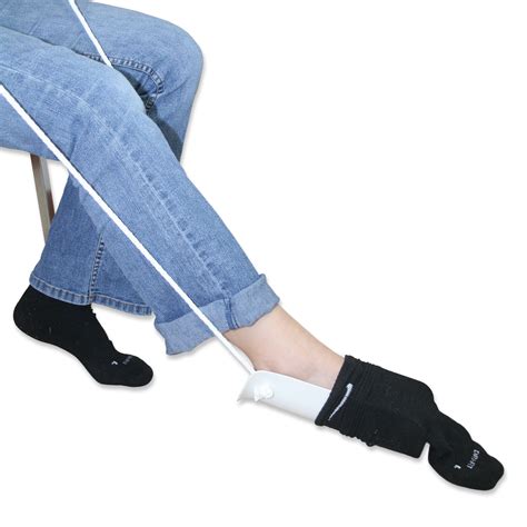 plastic sock aid with foam handles rehabilitation advantage