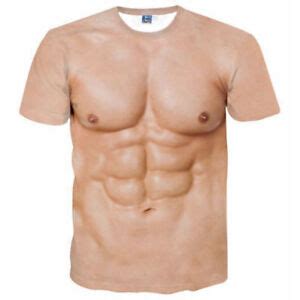 Funny Cool New T Shirt Men Women D Fake Abs Muscle Man Full Print