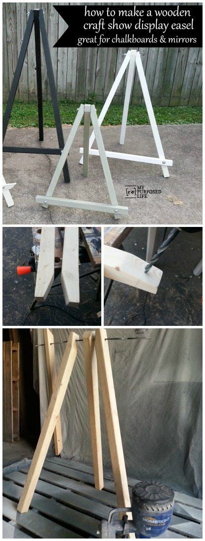 Reclaimed rustic tv stand with steel is one of the tv stand plans you may try to build. Craft Show Display Easel - My Repurposed Life™