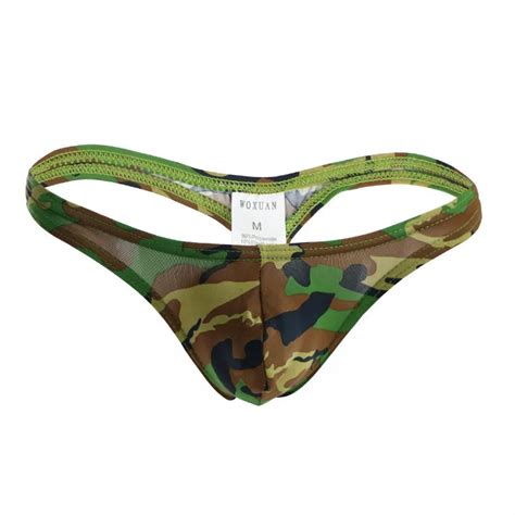 Camouflage Sexy Jockstrap Men Thong G Strings And Thongs Gay Underwear