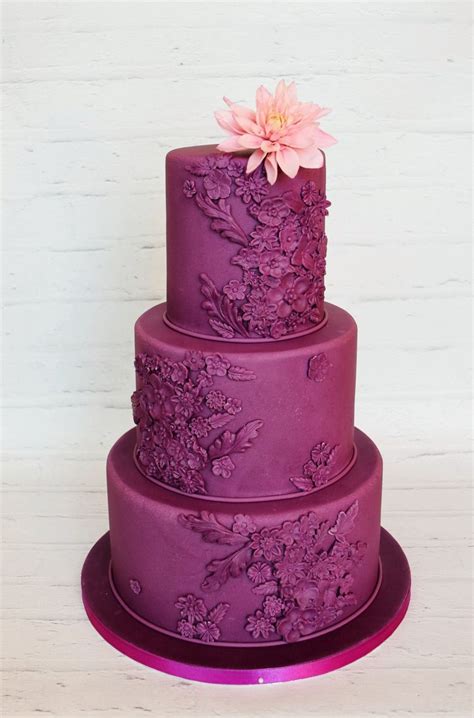 Violet wedding cake by vargasz - http://cakesdecor.com/cakes/335340-violet-wedding-cake | Violet ...
