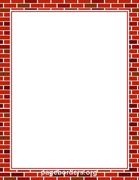 Brick Border Clip Art Page Border And Vector Graphics