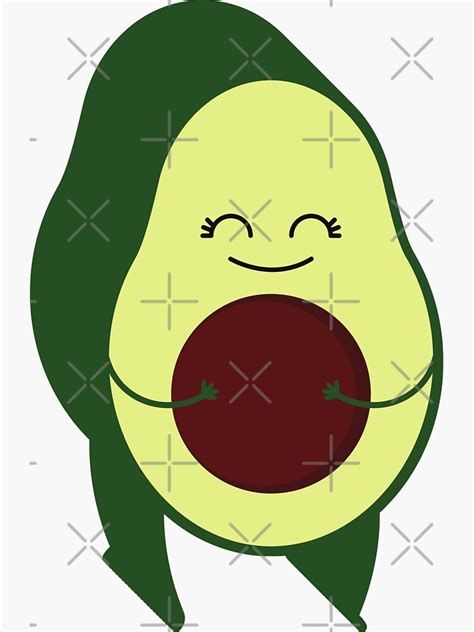 Avocado Cutest Sticker For Sale By Thisishri Redbubble
