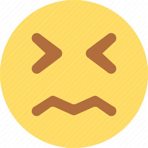 Confounded Emoji Emoticon Expression Face Smiley Sticker Icon