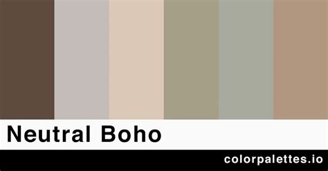 Boho Neutral Color Palette Color Palettes