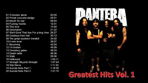Pantera Greatest Hits Vol 1 Youtube Music