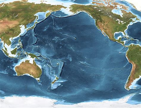 Pacific Ocean Sea Floor Topography Photograph By Planetary Visions Ltd