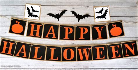 Happy Halloween Banner Halloween Decorations Halloween | Etsy | Happy halloween banner ...