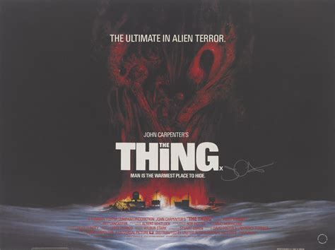 The Thing 1982 Poster British Signed By John Carpenter Original