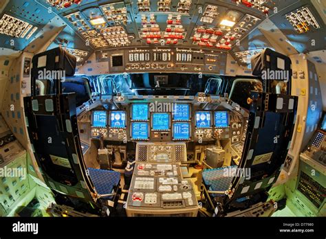 Fully Powered Space Shuttle Endeavour Flight Deck Stock Photo Alamy
