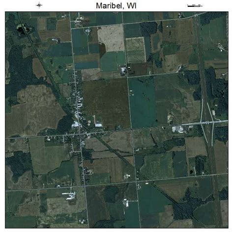 aerial photography map of maribel wi wisconsin