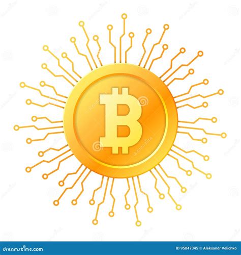 Bitcoin Symbol Icon Sign Emblem Vector Illustration Stock Vector