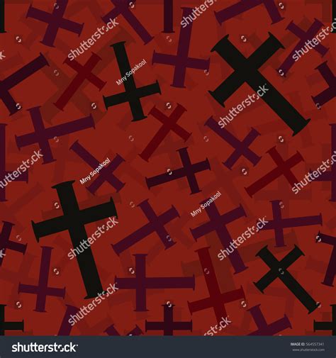 Seamless Red Christian Cross Pattern Background Royalty Free Stock