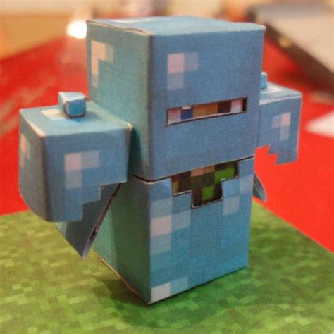 Papercraft Mini Heavy Diamond Armor Paper Crafts Minecraft Art