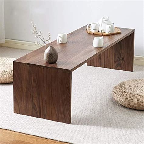 Rack Shelf Black Walnut Wood Coffee Table Simple Solid Wood Tea Table