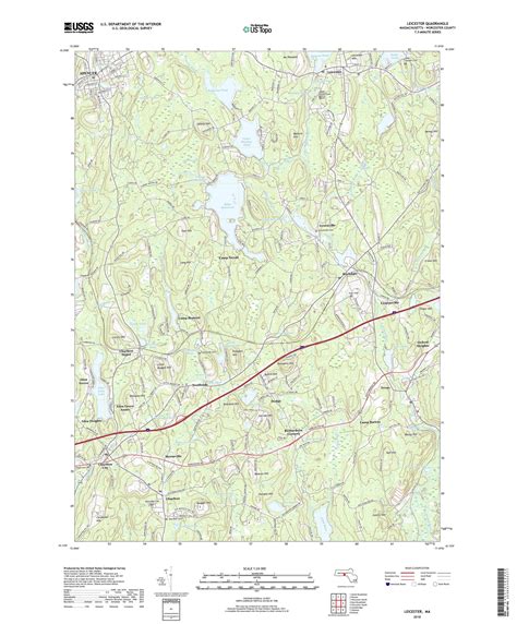 Leicester Massachusetts 2018 Usgs Old Topo Map Reprint 7x7 Ma Quad