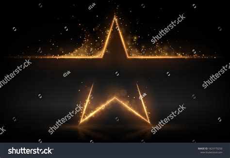 Gold Star Glowing Sparks Effect Stock Vector Royalty Free 1829779250