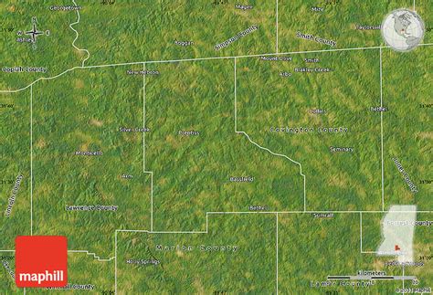 Satellite Map Of Jefferson Davis County