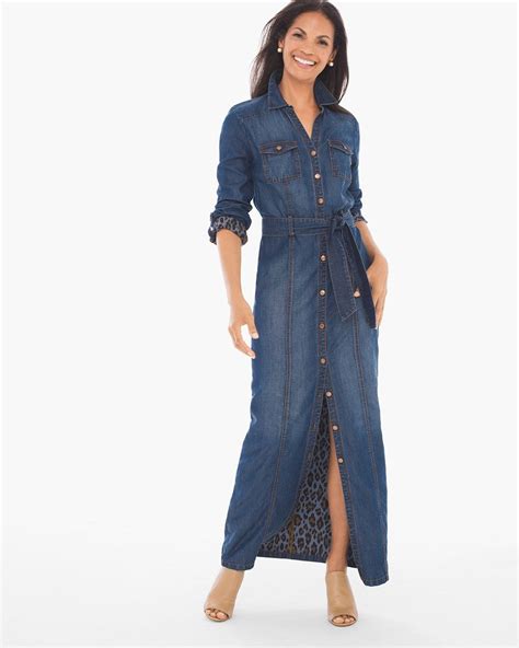 Womens Clothing Dresses Pants And Blouses Chicos Denim Maxi
