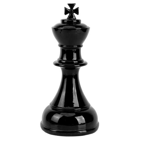 Black Resin King Chess Piece 6x125 In At Home Chess Pieces King