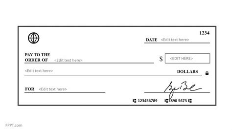 Free Blank Check Template For Powerpoint Free Powerpoint Intended For