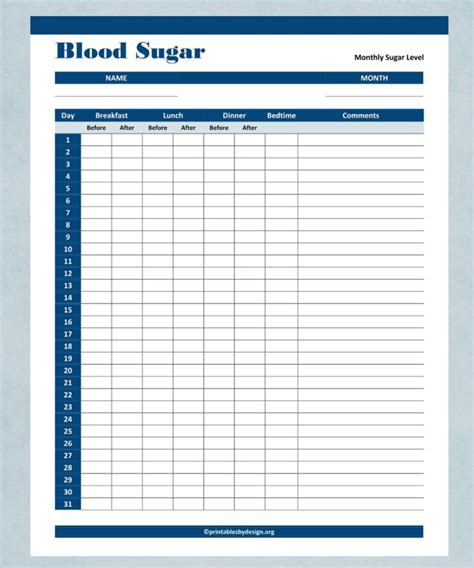 Medical Records Printables By Design Medication Chart Printable