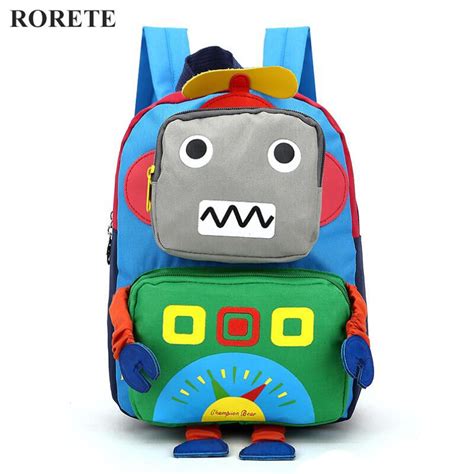 3d Cartoon Kids Bag Robot Mochila Children Backpacks Kindergarten