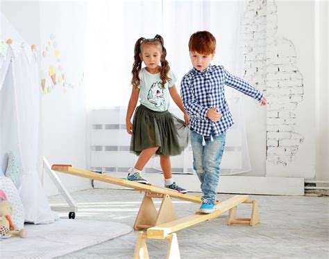 Toddler See Saw Teeter Totter And Balance Board Wooden Etsy