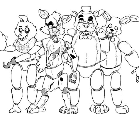Five nights at freddy's (often abbreviated to fnaf) is a media franchise based around an indie video game series created, designed, developed, and published by scott. Animatronics coloring pages to download and print for free