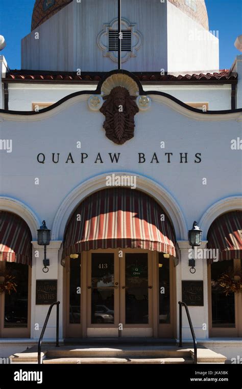 Usa Arkansas Hot Springs Bathhouse Row Quapaw Baths Bathhouse Stock