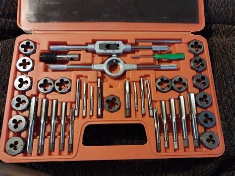 Horusdy 40 Piece Sae Tap And Die Set Inch Sizes For Coarse And Fine