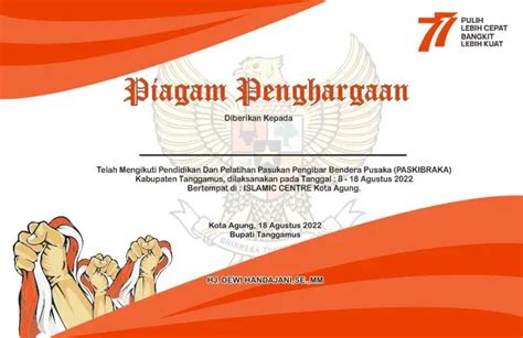 Silahkan Download Piagam Dan Sertifikat Penghargaan Hari Kemerdekaan Ri