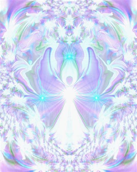 Crown Chakra Art Angel Wall Decor Reiki Healing Energy On The Wings